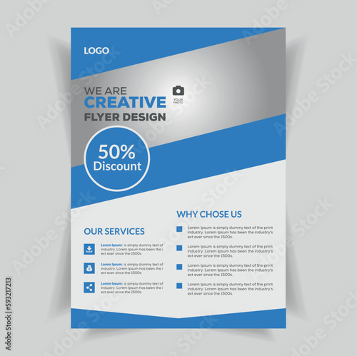 Corporate business flyer template vector a4 size.