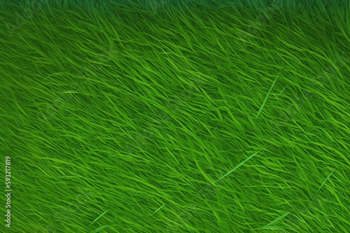 Background is a lush lawn. texture of green grass as a background on top view. Generative AI