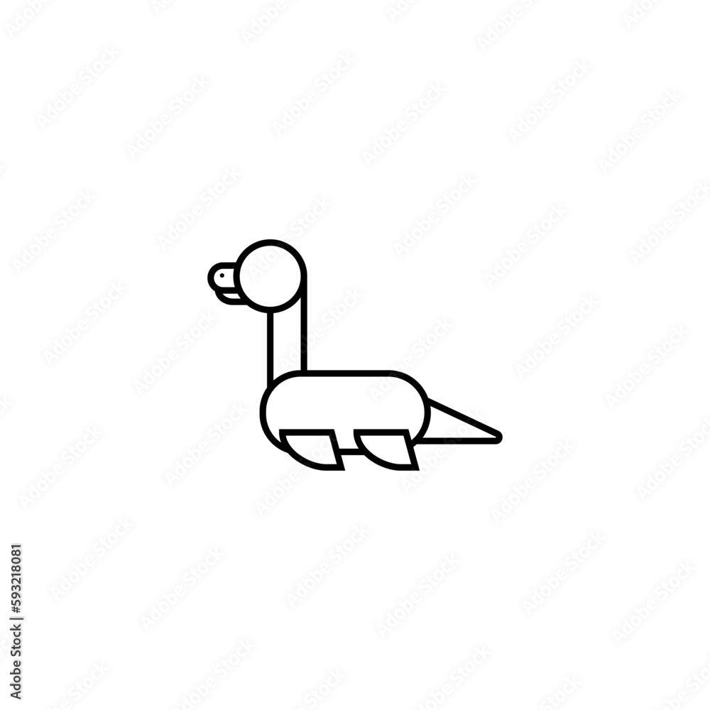Modern Cute Dinosaur Icon, simple modern icon Modern Cute Dinosaur Icon, simple modern icon