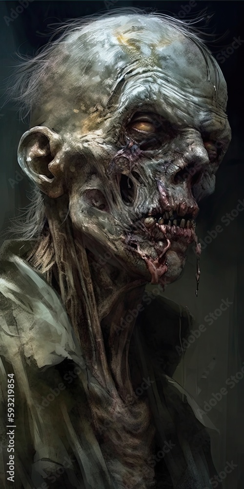 Zombie art concept. Generative AI Zombie art concept. Generative AI