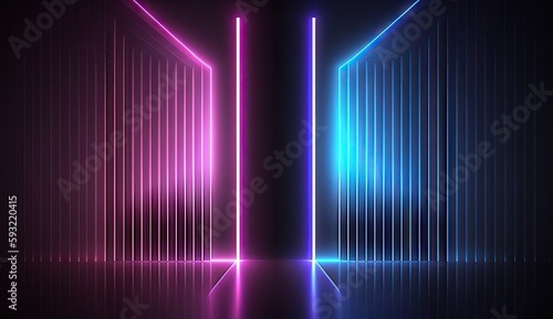 abstract minimal background with vertical pink and blue lines