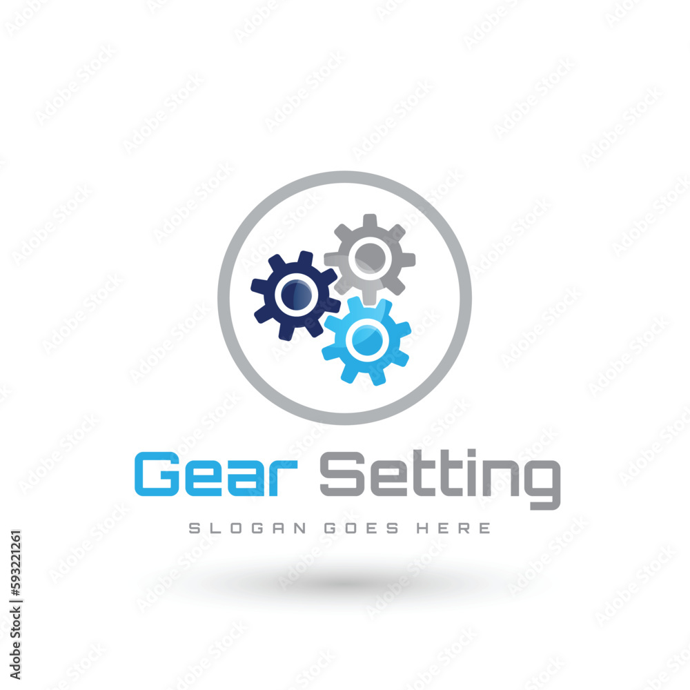 Three Gear logo design Vector EPS 10 Three Gear logo design Vector EPS 10