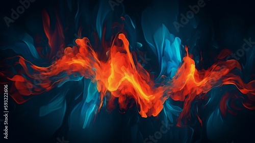ember like wallpaper with blue  in the style of iOS wallpaper. generative AI