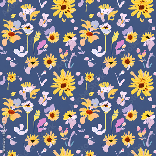 seamless pattern with flowers