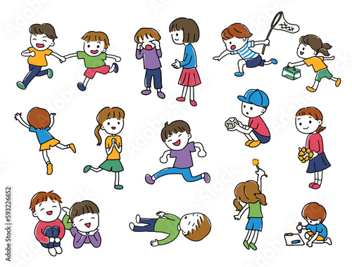 色々な子どもたちのセット