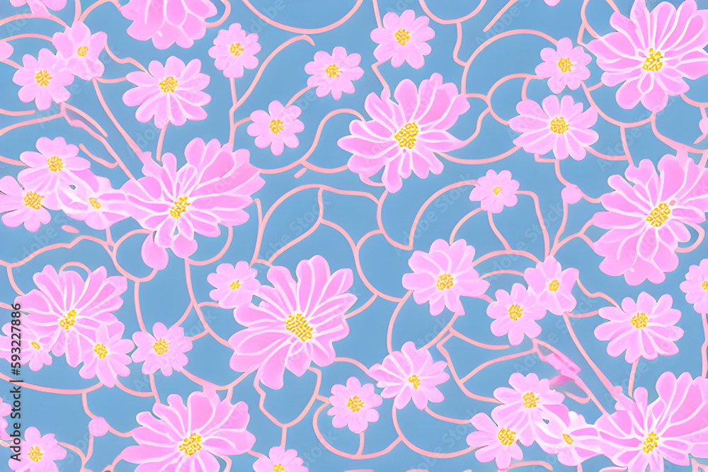 Fototapeta premium seamless floral pattern