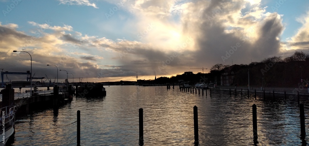 Sonnenuntergang Kieler Hafen