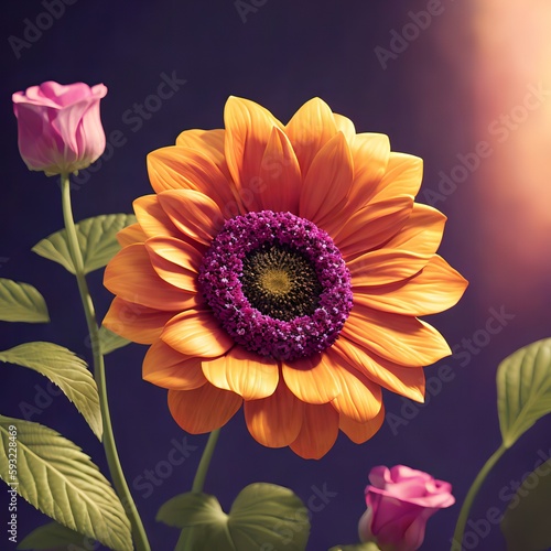 yellow and red gerbera  yellow and red flower  yellow and orange flowers AI Generation