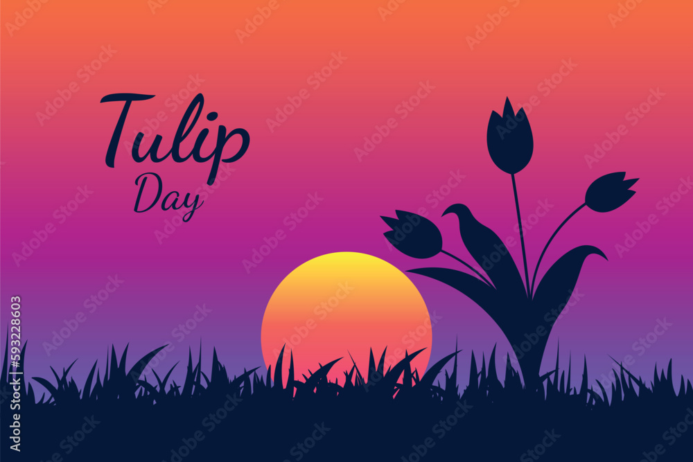 Tulip Day background.