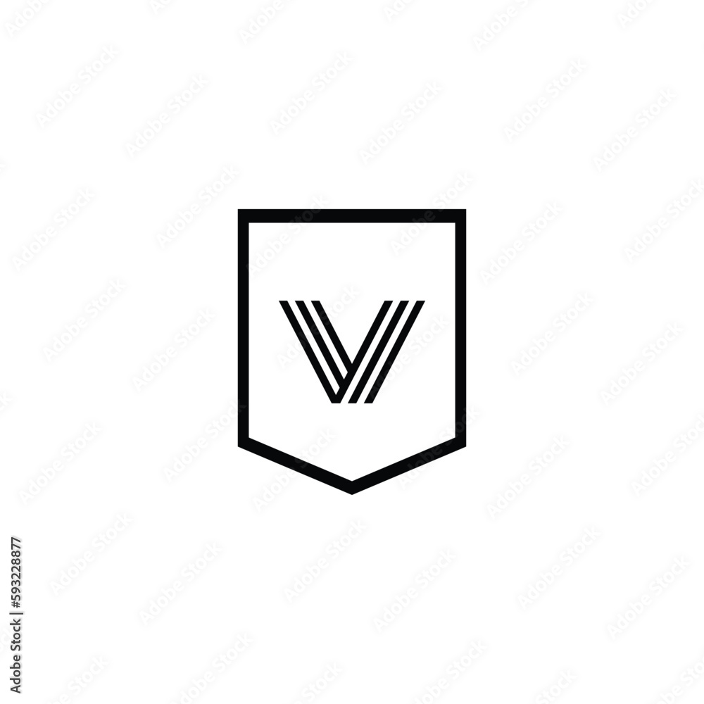 letter V simple flat icon logo design letter V simple flat icon logo design