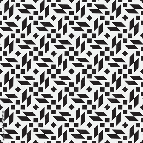 Vector seamless models. Modern stylish texture. Composition from regularly repeating geometrical element. Monochrome, simple. Vector illustrations.