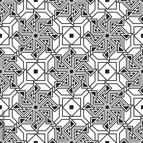 Vector seamless models. Modern stylish texture. Composition from regularly repeating geometrical element. Monochrome, simple. Vector illustrations.
