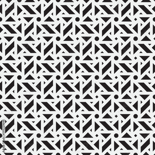Vector seamless models. Modern stylish texture. Composition from regularly repeating geometrical element. Monochrome, simple. Vector illustrations.