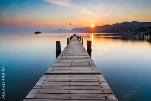 sunset on the pier