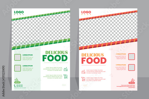 Food Flyer Template Design  Restaurant Food Menu  Vector Illustration For Food Poster.