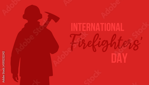 International Firefighters Day. May 4. Holiday concept. Template for background, banner, card, poster