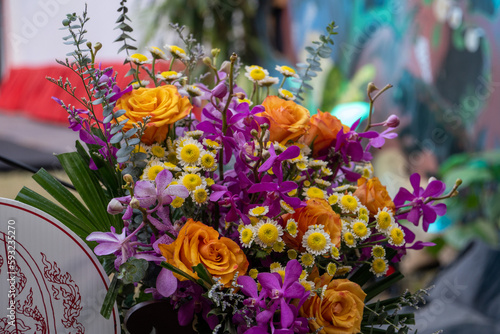 Wallpaper Mural bouquet of flowers in the garden Torontodigital.ca