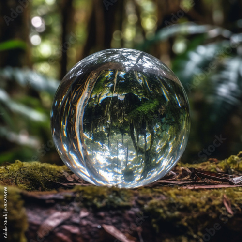 Glass Ball In The Forest