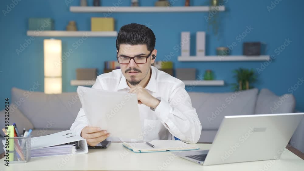 Stressed and frustrated home office worker mature man. Stressed and frustrated home office worker mature man.