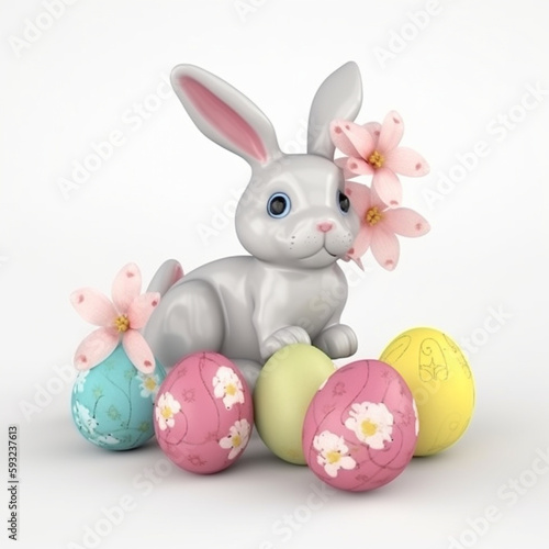 Easter Bunny On White Background © Hex