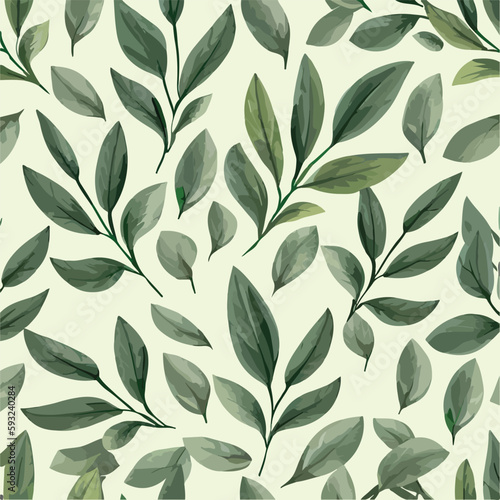 Seamless leaves pattern natural. Vintage style Pattern. Geometric ornament. Elements of leaves. Vector illustration. Use for wallpaper, print packaging paper, and textiles