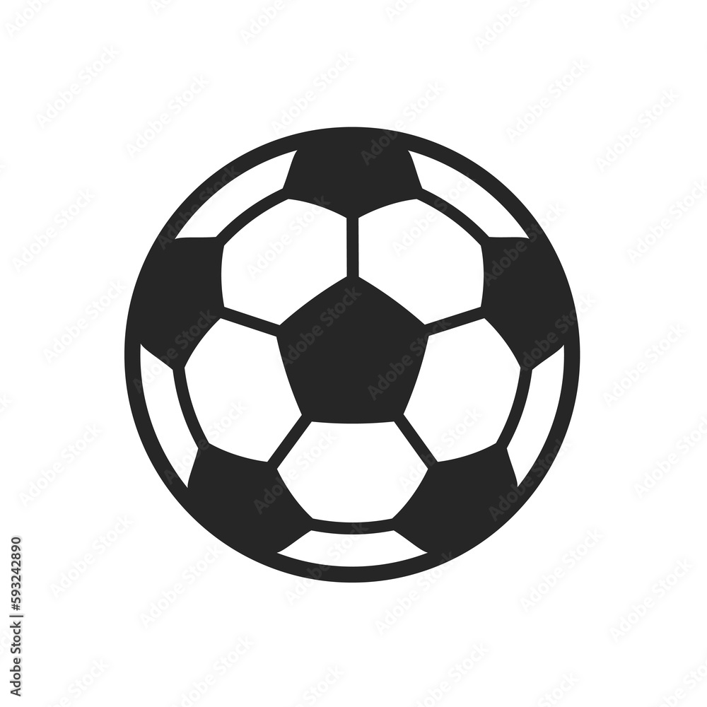 Soccer ball icon - flat vector illustration Soccer ball icon - flat vector illustration