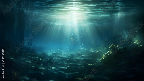深海の幻想的な生態系 No.067   Surreal Deep Sea Ecosystem Generative AI © Lumin5e616f1
