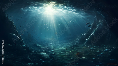 深海の幻想的な生態系 No.066 | Surreal Deep Sea Ecosystem Generative AI