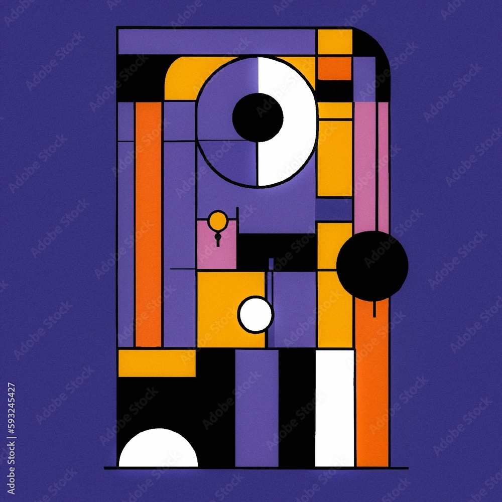 Illustration of multicolored different geometric images Illustration of multicolored different geometric images