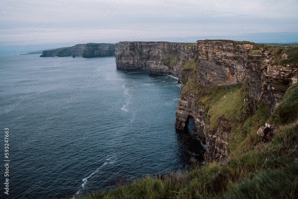 Beautiful view of the Moher Cliffs in Ireland Beautiful view of the Moher Cliffs in Ireland