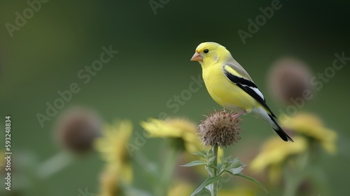 American Goldfinch in the Garden