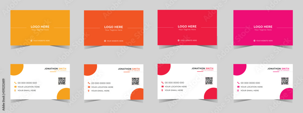 Free vector business card with colorful shapes Free vector flat abstract business card template Free vector business card template Free vector coloured business cards collection