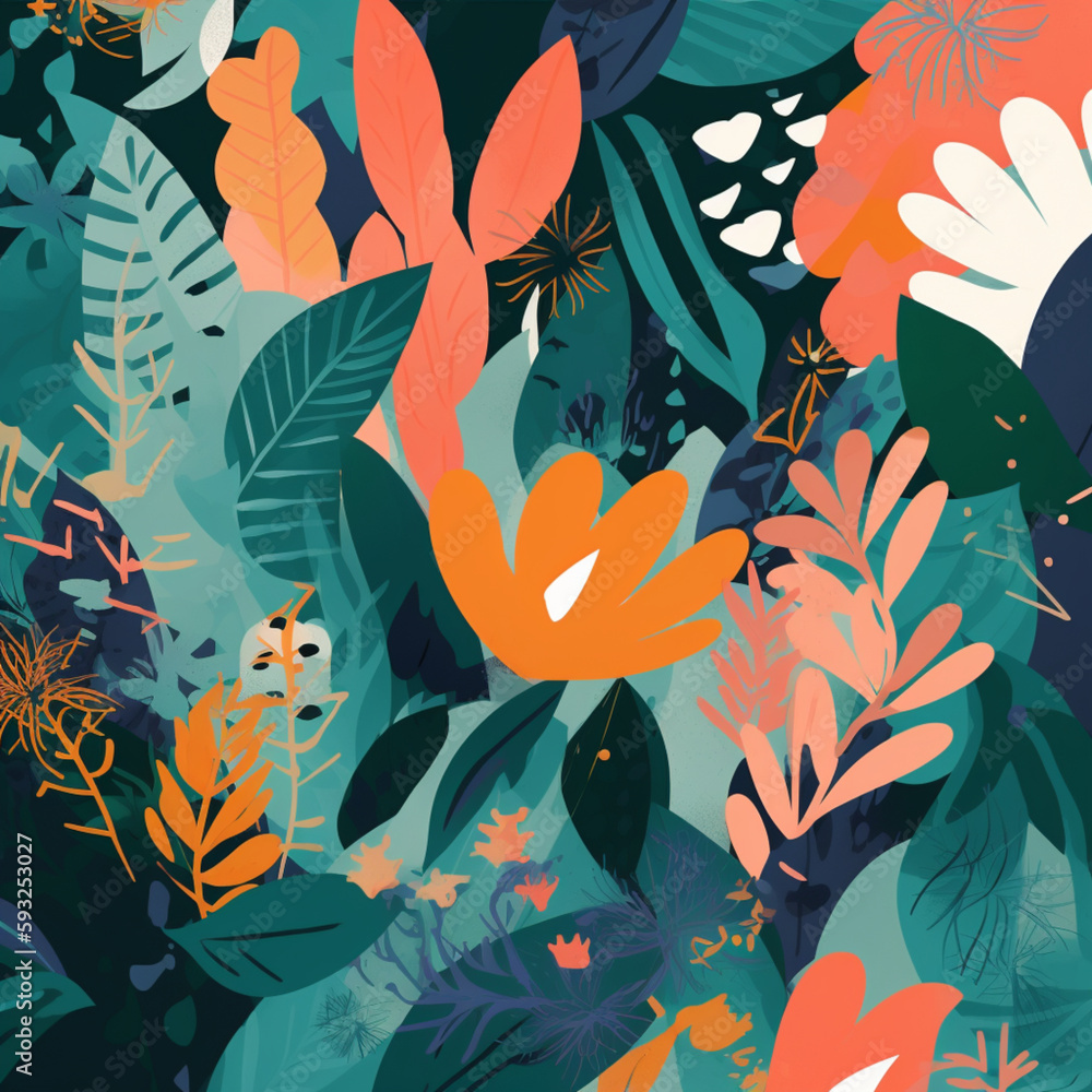 Naklejka premium Floral pattern