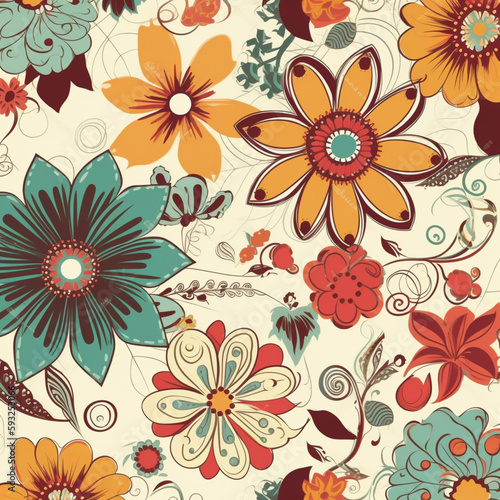 Wallpaper Mural Floral pattern Torontodigital.ca