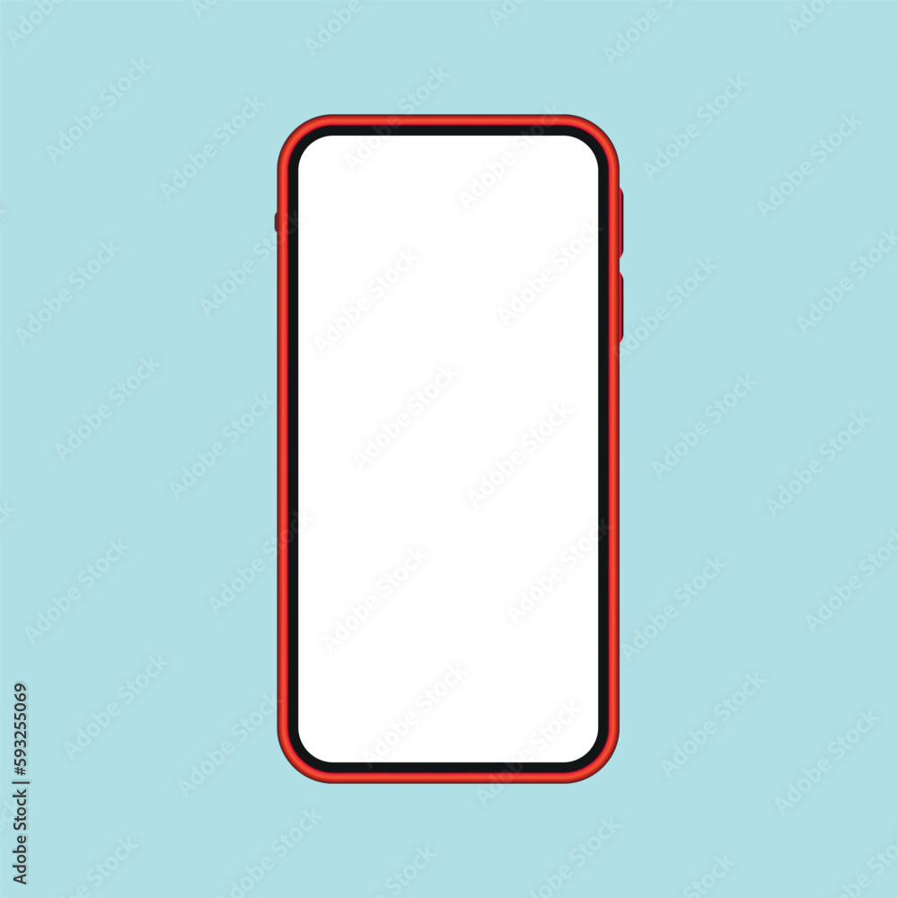 Phone vector. Mockup image of smartphone with blank white screen. Phone vector. Mockup image of smartphone with blank white screen.