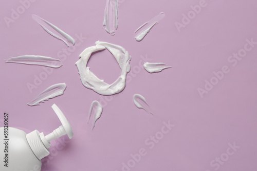 Sunscreen lotion bottle and...