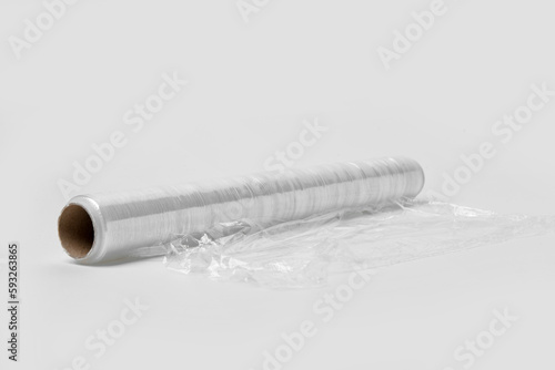 Clear plastic food wrap rol...