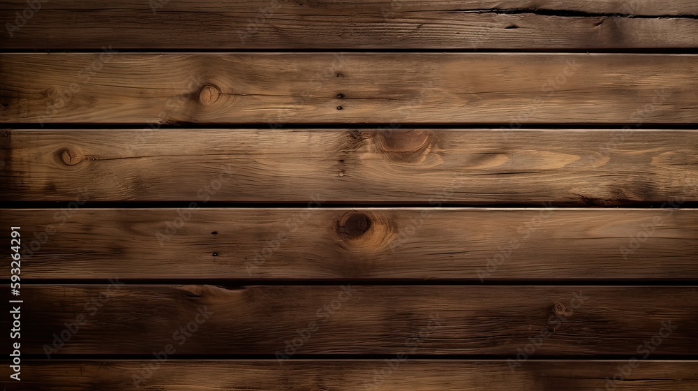 Fototapeta premium Textured surface made of wood. Rough wood surface. A background with a picture or pattern of wood. The floor is made of wooden planks.Generative AI