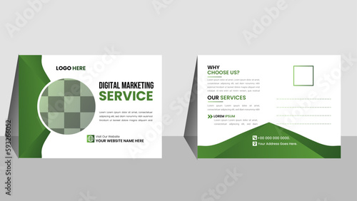 corporate identity template, Trusted color useable gradient rectangular shape Social Media Post Card Design,  vector file template, Standard Size 4.25*6. Corporate Business Post Card, 