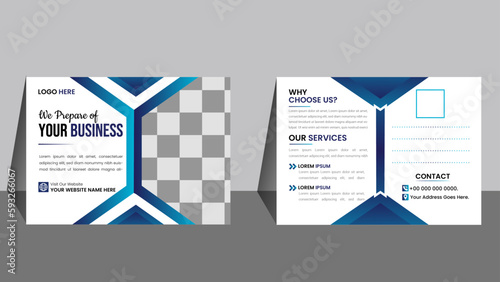 Trusted color useable gradient rectangular shape Social Media Post Card Design,  vector file template, Standard Size 4.25*6.