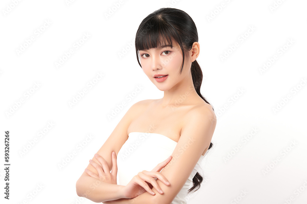Beautiful young asian woman with clean fresh skin on white background, Face care, Facial treatment, Cosmetology, beauty and spa, Asian women portrait. Beautiful young asian woman with clean fresh skin on white background, Face care, Facial treatment, Cosmetology, beauty and spa, Asian women portrait.