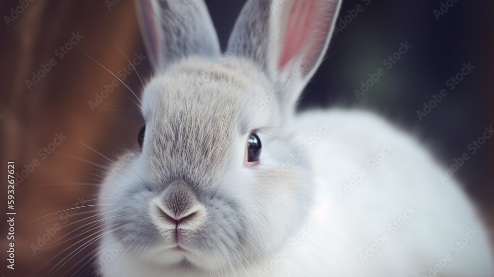 A Fluffy Friend - Netherland Dwarf Portrait A Fluffy Friend - Netherland Dwarf Portrait