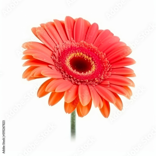 Gerbera flower isolated. Illustration AI Generative.