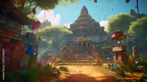 Cinco de Maya Background. Illustration AI Generative.