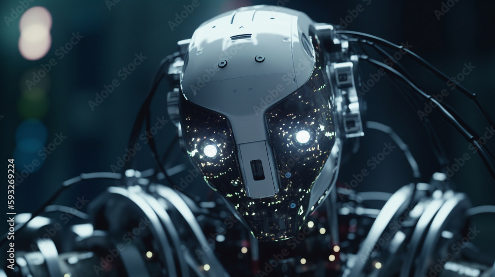 Technology robot artificial intelligence background created with generative ai Technology robot artificial intelligence background created with generative ai