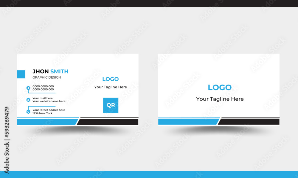 Obraz premium Stylish double-sided creative business card design 