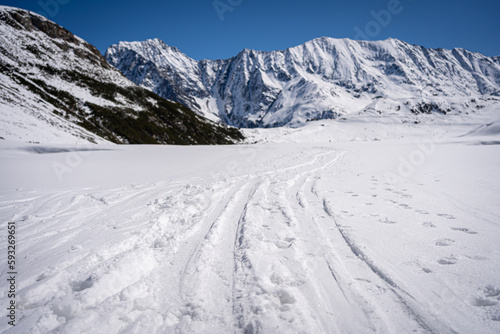 Cross-country skiing trail in Tirol