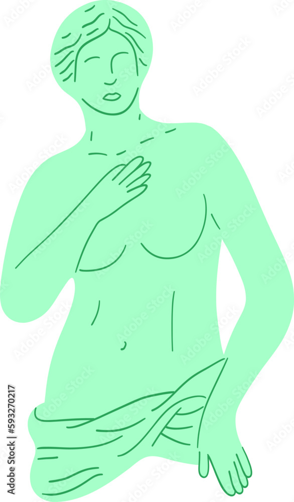 Fototapeta premium green Greek statue