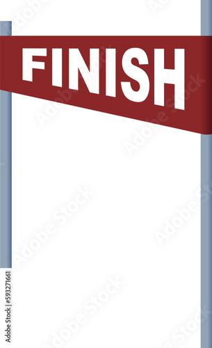 Illustration of finish banner. Finish Banner Illustration.