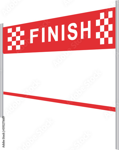 Illustration of finish banner. Finish Banner Illustration.
